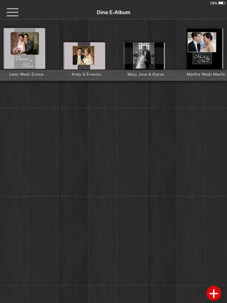 Ảnh chụp màn hình của Dina E-Album iPad 
