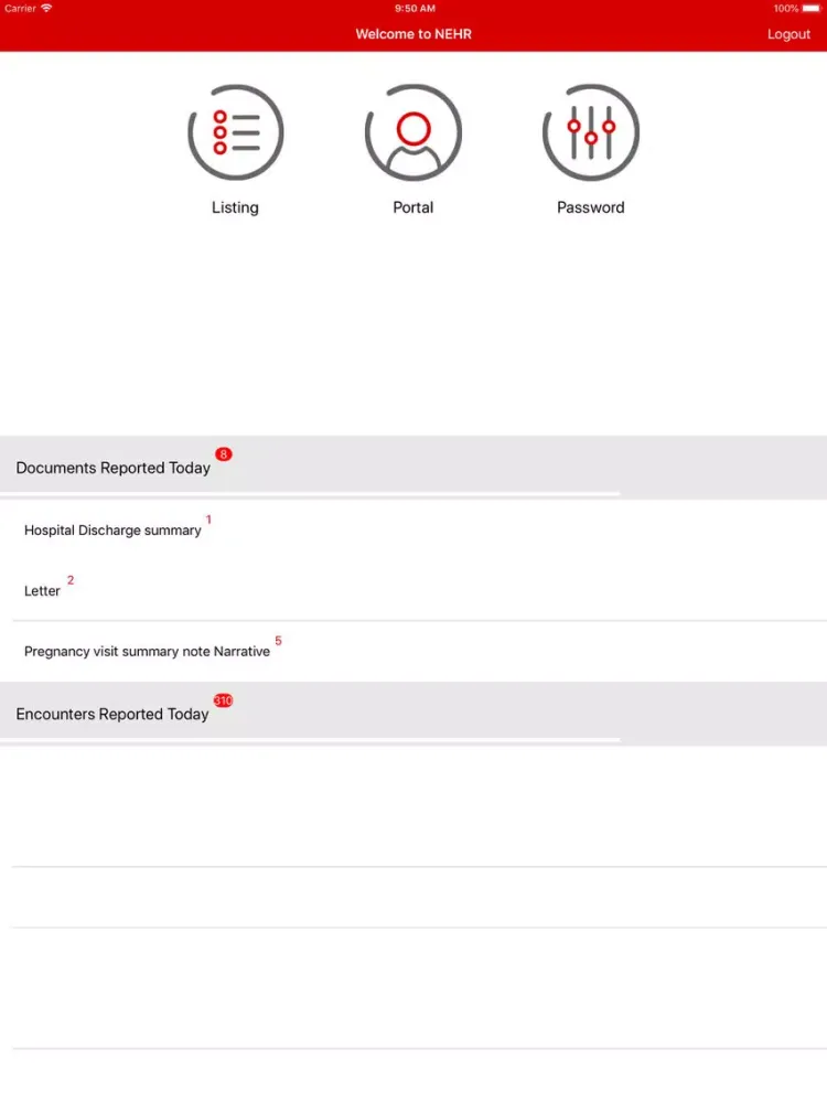 Screenshot di NEHR Oman iPad 