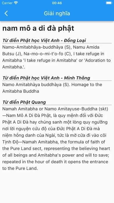 Скриншоты Từ điển Phật học
