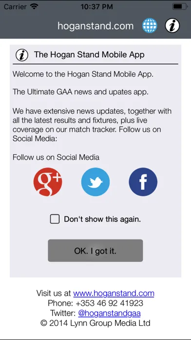 Hogan Stand - GAA news Screenshots