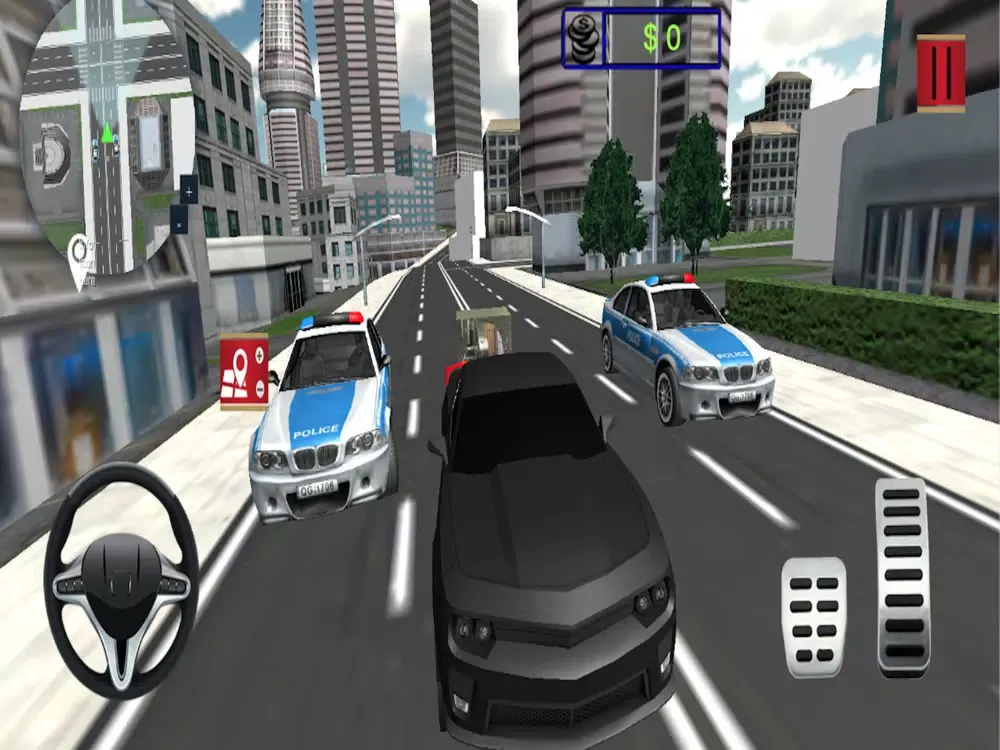 Tangkapan layar Chained Car Police Chasing 3D iPad 