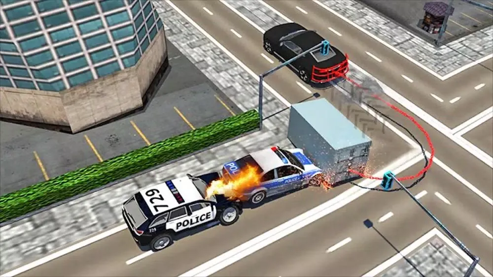 Tangkapan layar Chained Car Police Chasing 3D