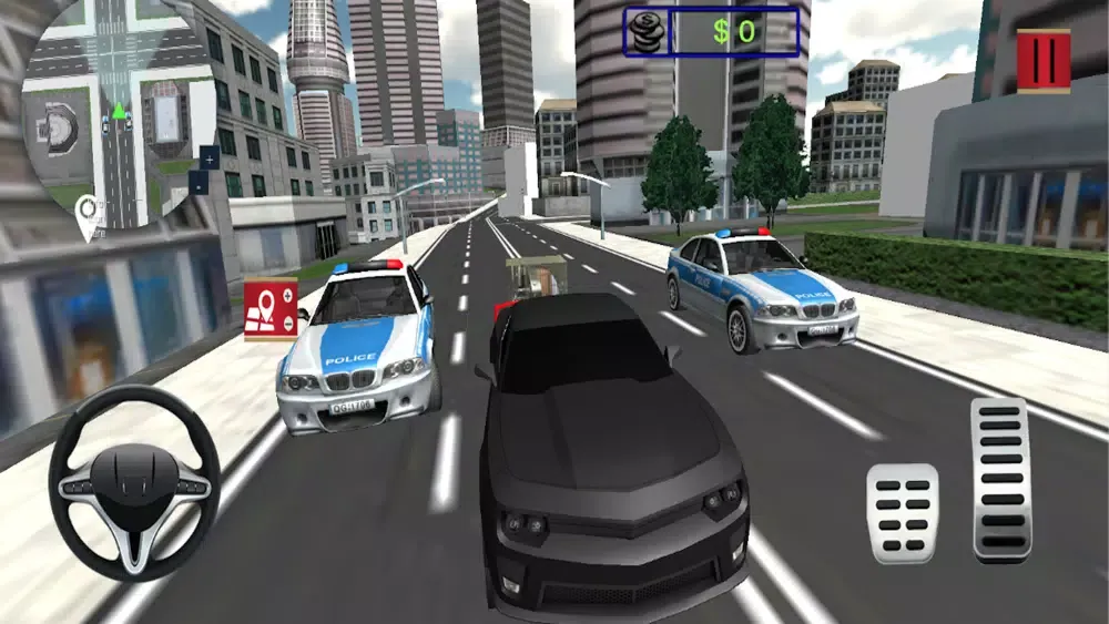 Tangkapan layar Chained Car Police Chasing 3D