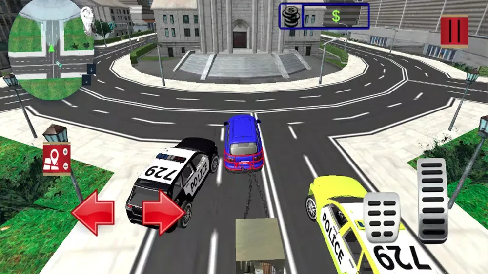 Tangkapan layar Chained Car Police Chasing 3D