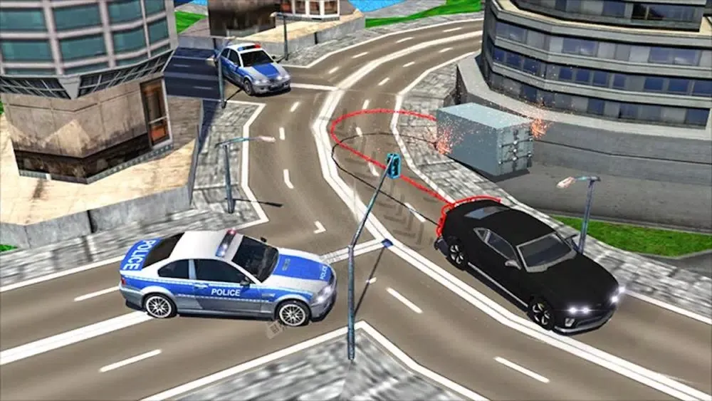 Tangkapan layar Chained Car Police Chasing 3D