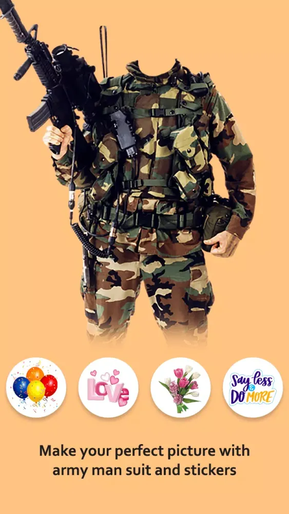 Captures d'écran de Army Man Photo Editor