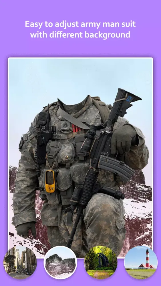 Captures d'écran de Army Man Photo Editor