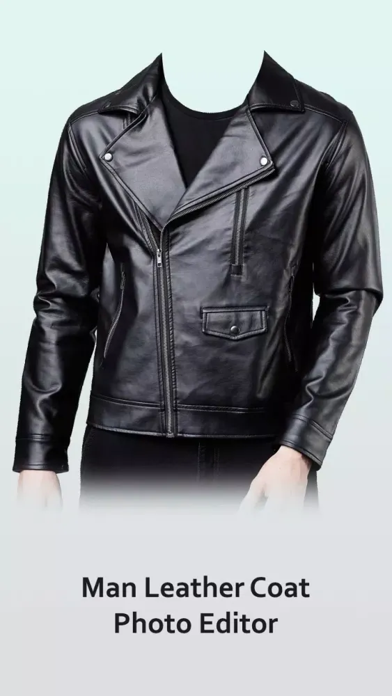 Man Leather Coat Photo Editor Screenshots