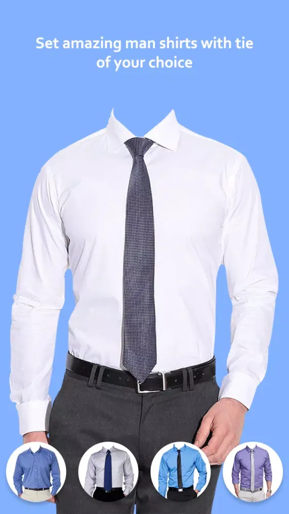 Zrzuty ekranu Man Shirt with Tie Photo Edito
