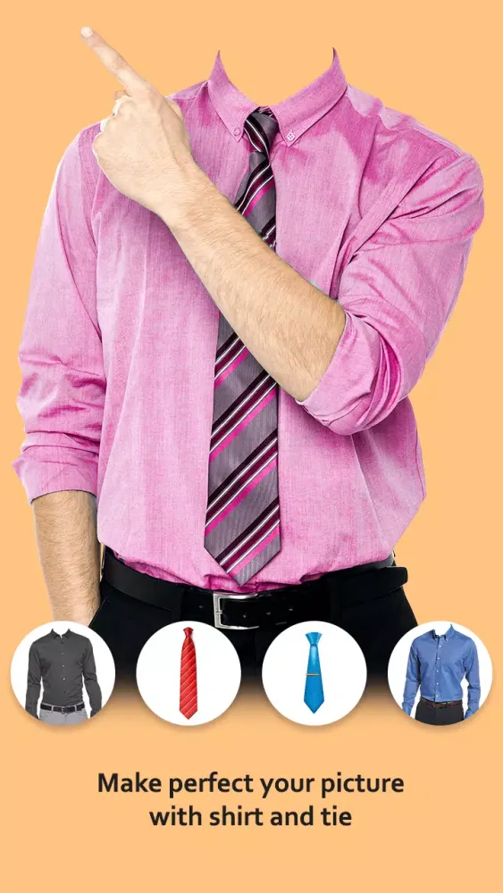 Zrzuty ekranu Man Shirt with Tie Photo Edito