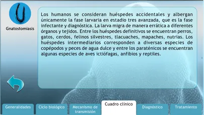 Capturas de tela do Parásitos sistémicos