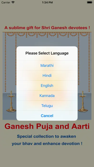 Capturas de tela do Ganesh Puja and Aarti