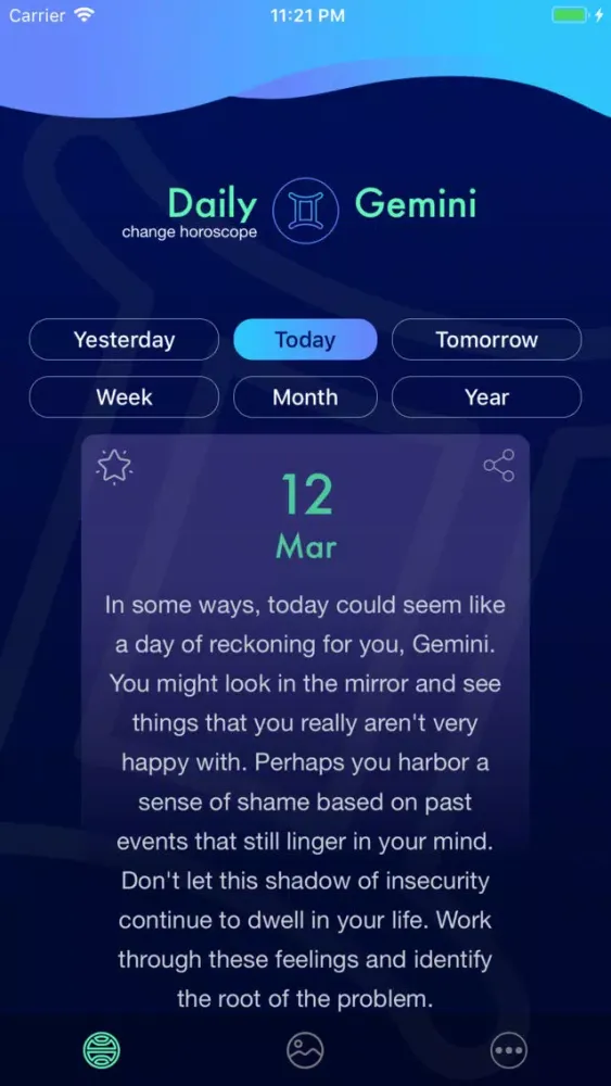 Tangkapan skrin Horoscope for Gemini