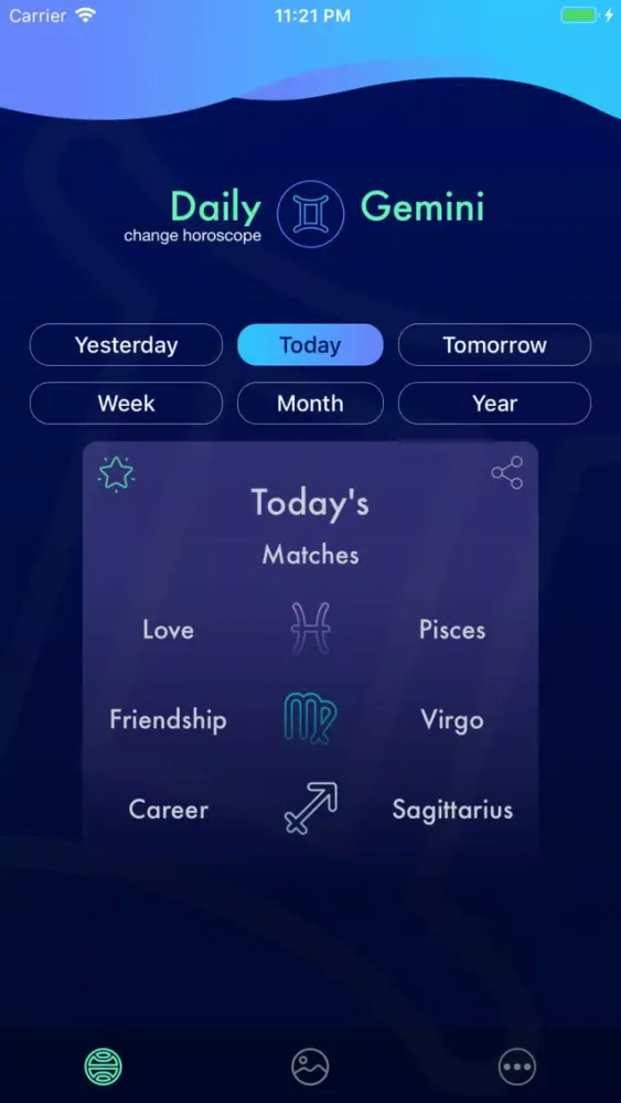 Tangkapan skrin Horoscope for Gemini