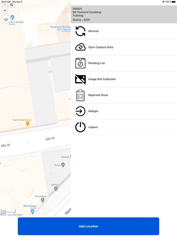 Aries GPS Collector iPad  スクリーンショット