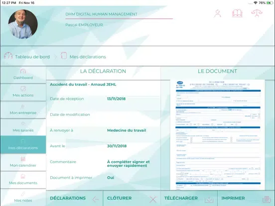 Скриншоты DHM gestion RH entreprise iPad 