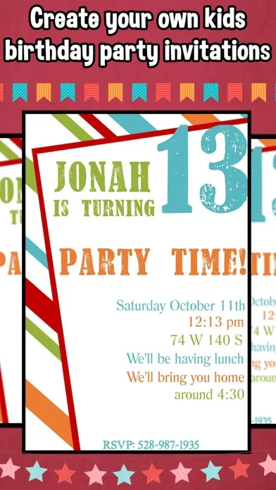 Happy Birthday Invitations For Kids Party应用截图