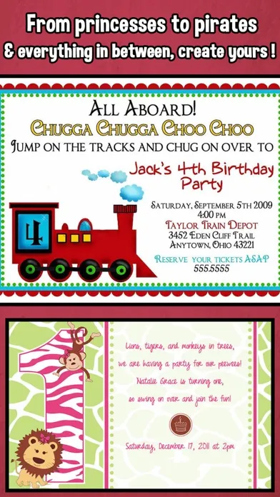 Happy Birthday Invitations For Kids Party应用截图