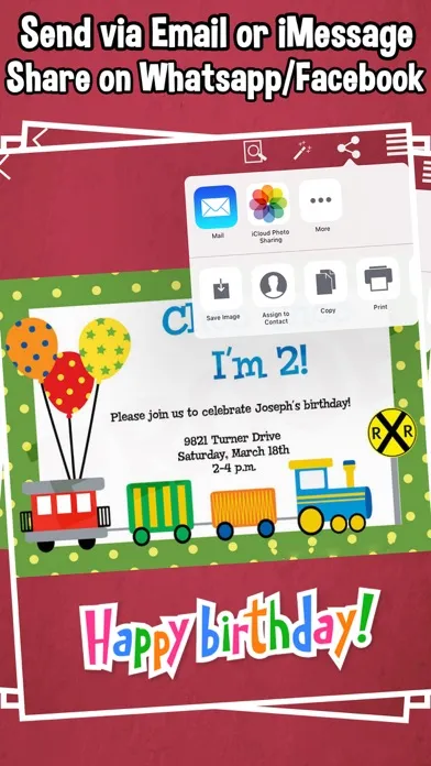Happy Birthday Invitations For Kids Party应用截图