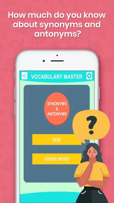 Capturas de tela do Synonyms & Antonyms Word Quiz