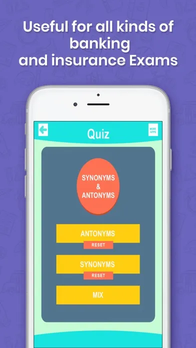 Capturas de tela do Synonyms & Antonyms Word Quiz