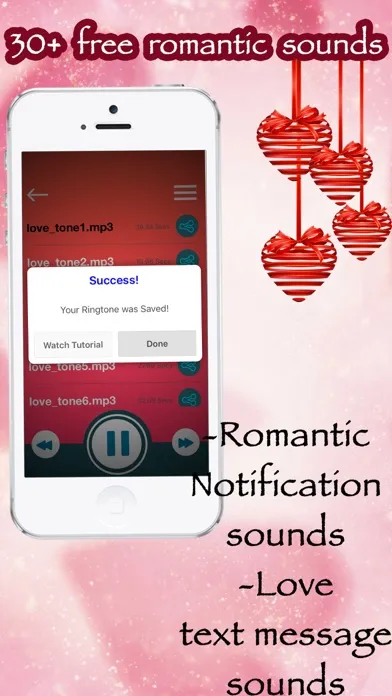 Capturas de tela do Valentine's Day Ringtones, Love Songs & Music