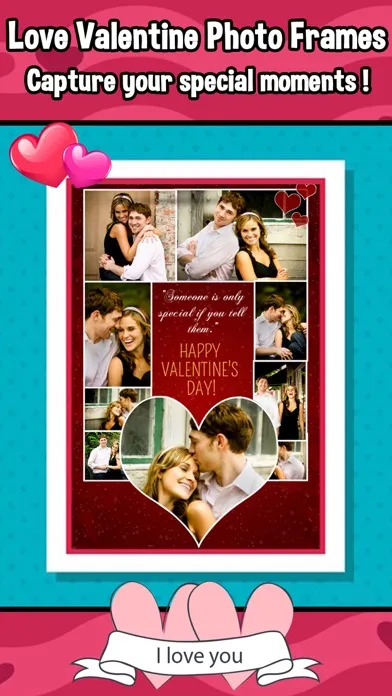 Captures d'écran de Valentine's Day Collage Frames! Love Photo Editor