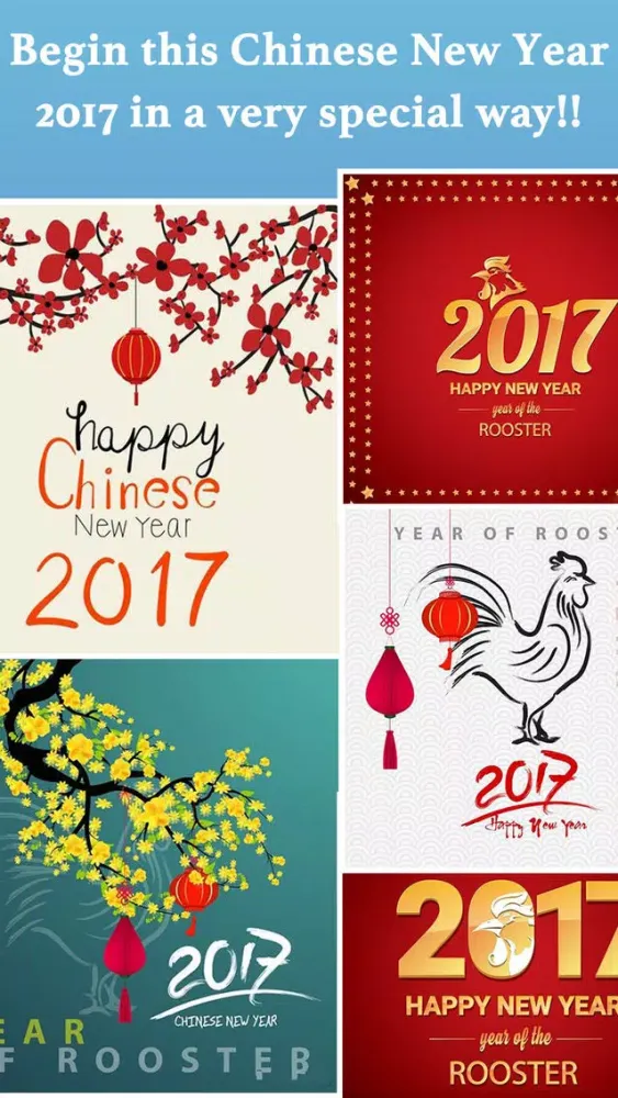 Ảnh chụp màn hình của Happy Chinese New Year 2017! Rooster Cards
