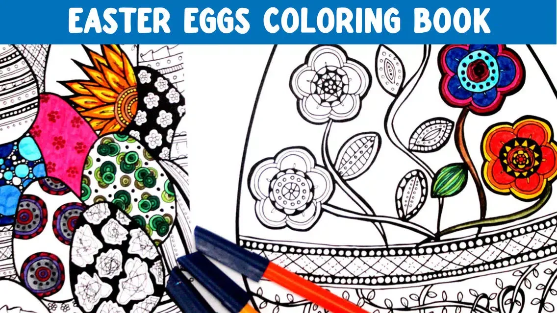 Easter Eggs Coloring Book! Draw, Color & Paint سکرین شاٹس
