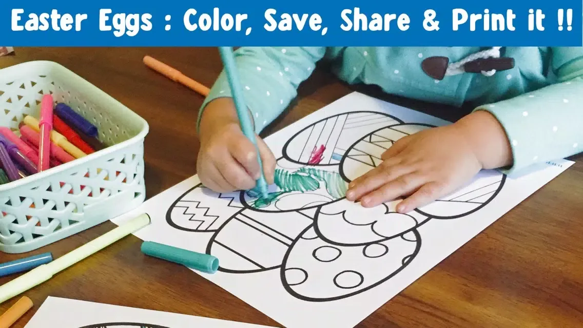 Easter Eggs Coloring Book! Draw, Color & Paint سکرین شاٹس