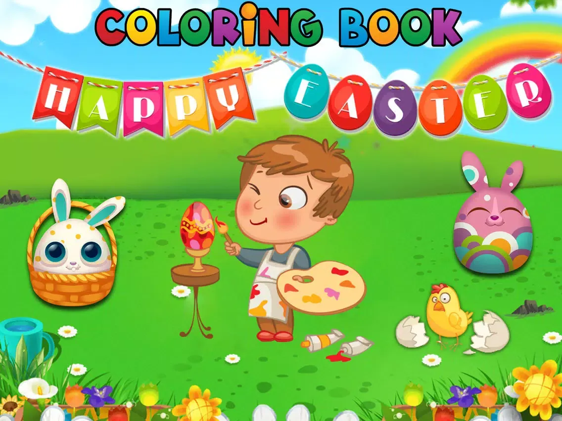 Captures d'écran de Easter Coloring Book For Kids! Draw, Color & Paint iPad 