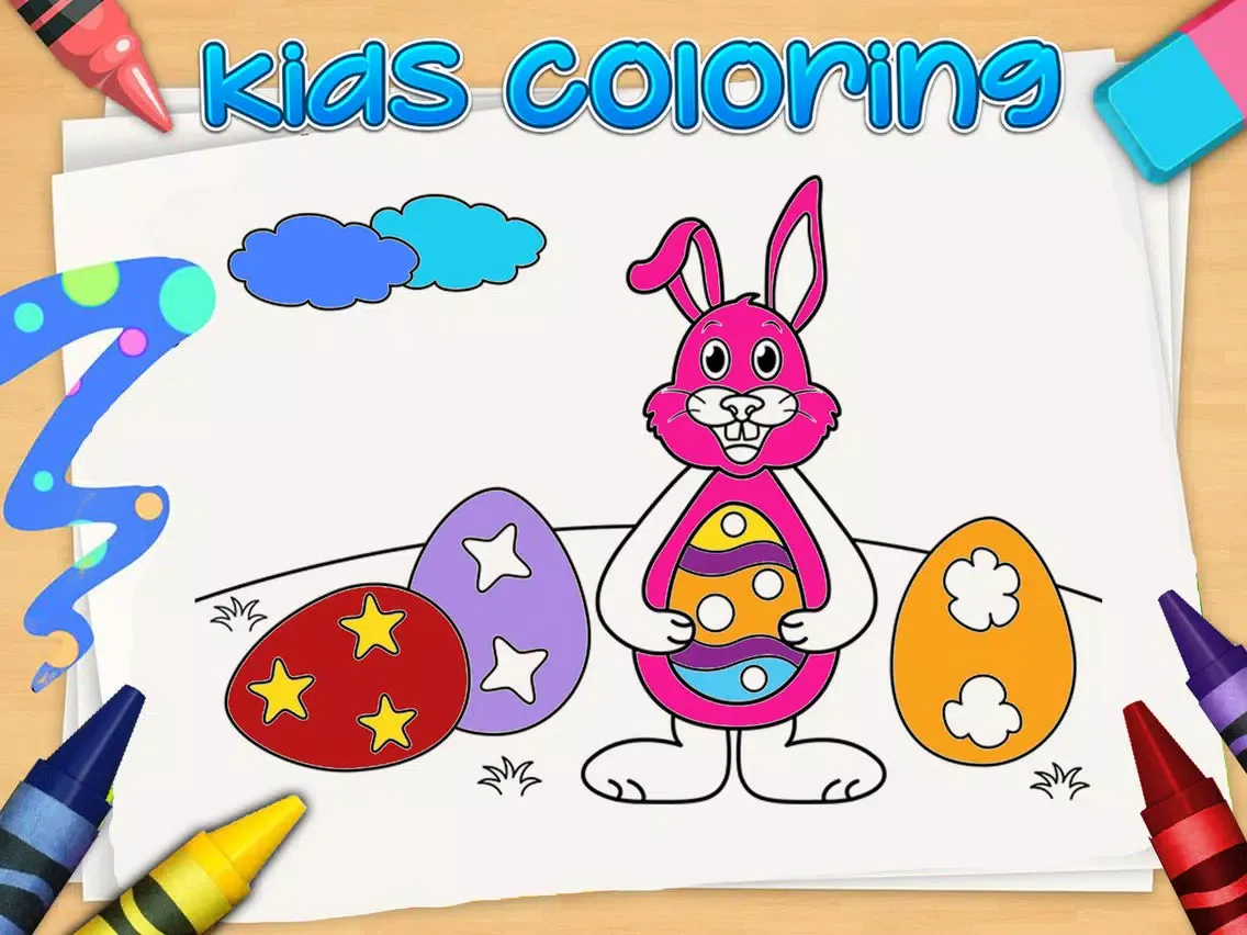 Captures d'écran de Easter Coloring Book For Kids! Draw, Color & Paint iPad 