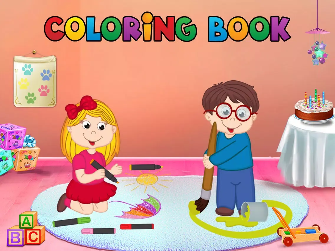Tangkapan skrin Kids Coloring Book! Draw, Color & Paint Sparkles iPad 