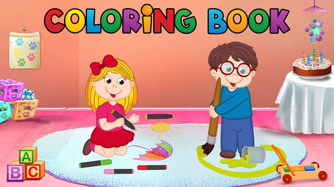 Tangkapan skrin Kids Coloring Book! Draw, Color & Paint Sparkles