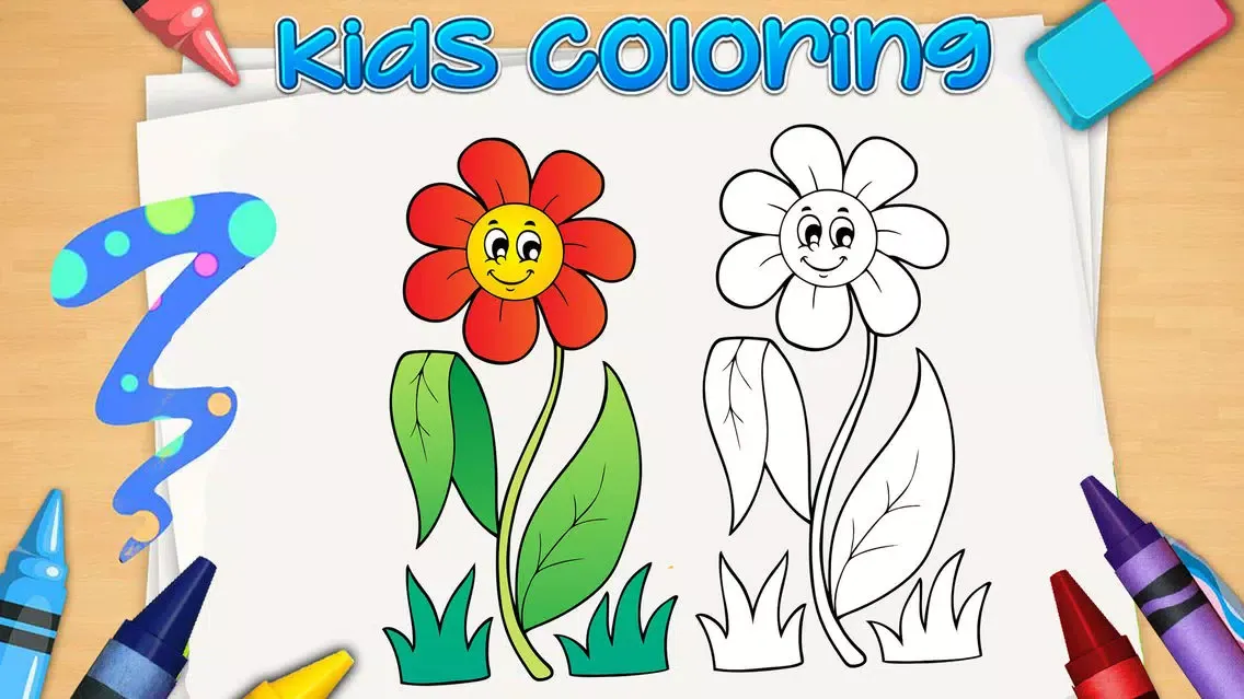 Tangkapan skrin Kids Coloring Book! Draw, Color & Paint Sparkles