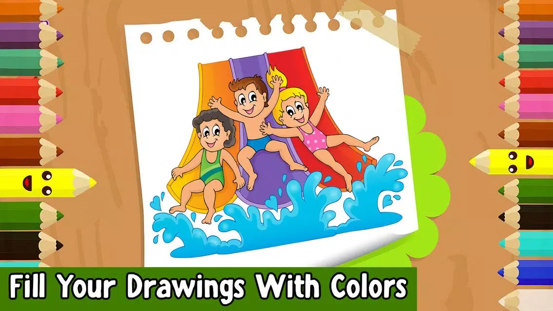 Tangkapan skrin Kids Coloring Book! Draw, Color & Paint Sparkles