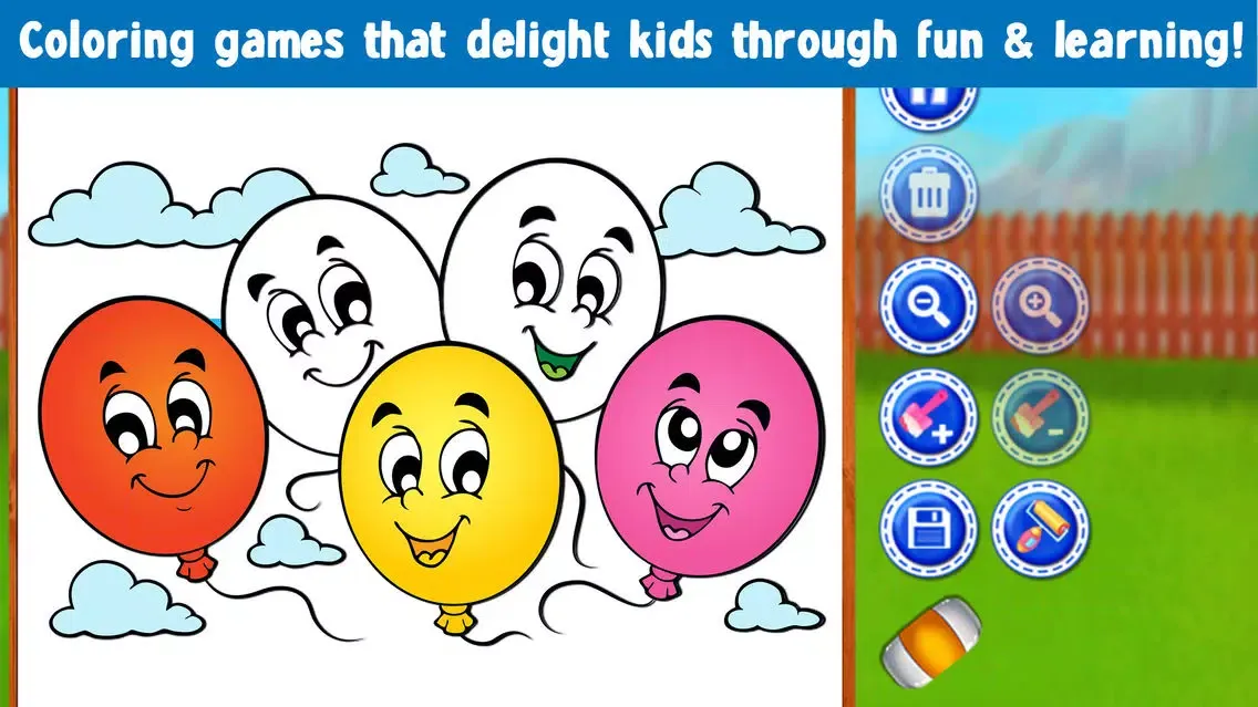 Tangkapan skrin Kids Coloring Book! Draw, Color & Paint Sparkles