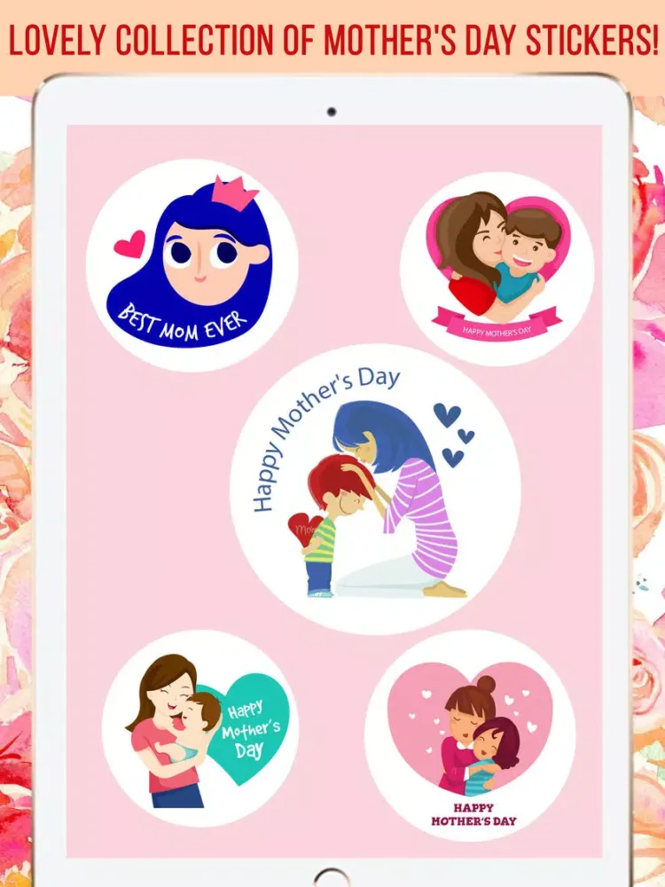 Mother's Day Stickers Pack iPad 应用截图