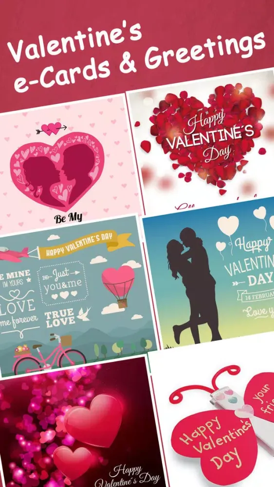 Capturas de pantalla de Valentines Day Love Cards & Greetings Free!