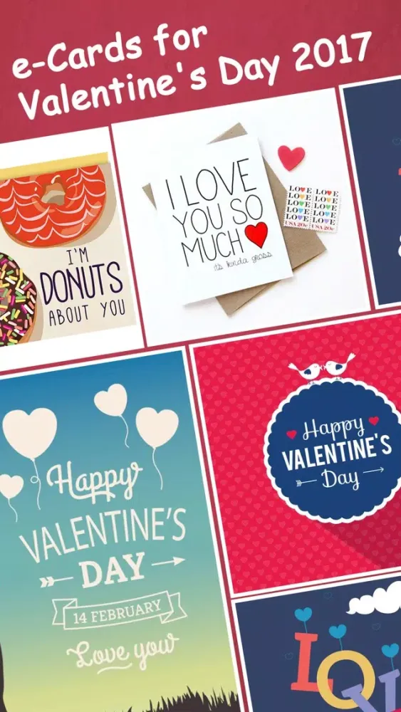Capturas de pantalla de Valentines Day Love Cards & Greetings Free!