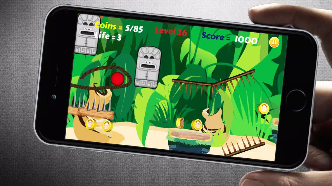 Ảnh chụp màn hình của Jungle Ball Lite: Tilt & Draw