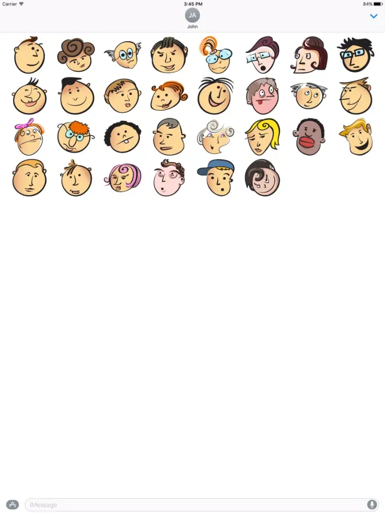 Ảnh chụp màn hình của Cartoon Face Emoji Sticker - DHS Pack 01 iPad 