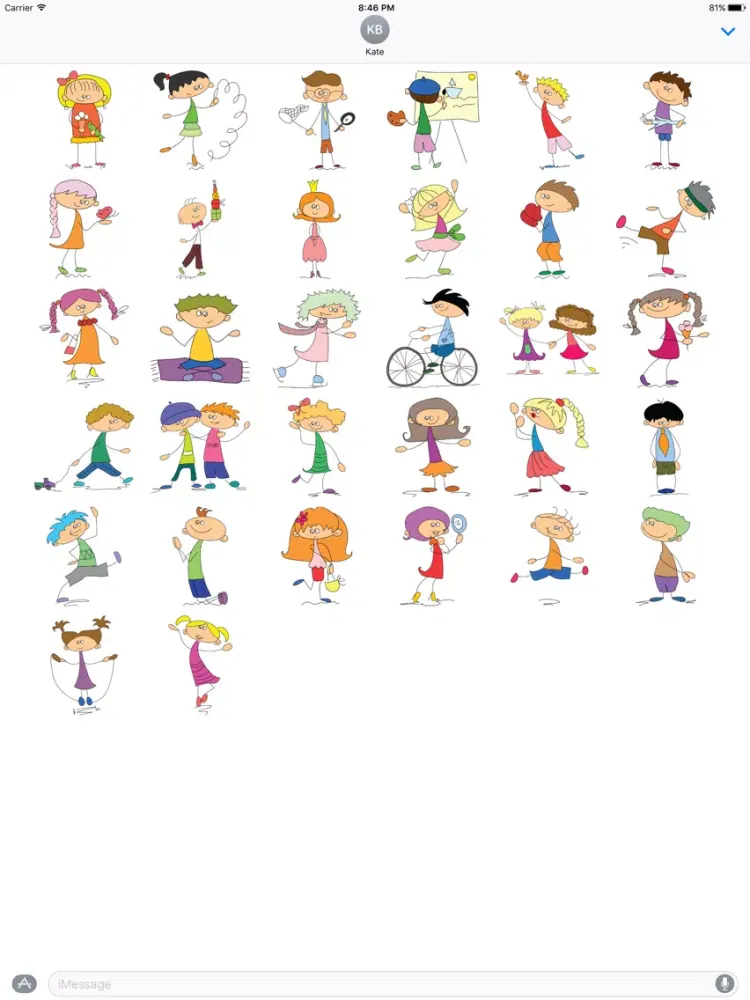 Cartoon Face Emoji Sticker - DHS Pack 02 iPad 应用截图
