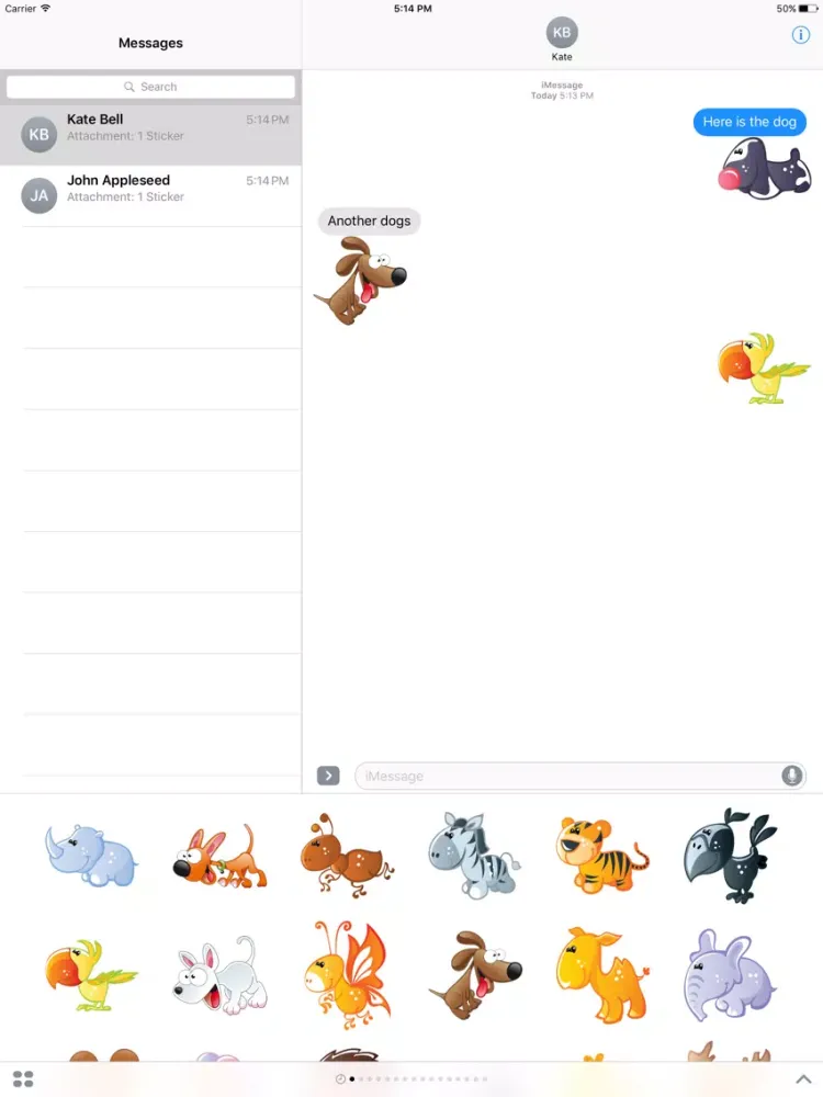 صور Cute Animals Sticker - DHS Pack 01 iPad 
