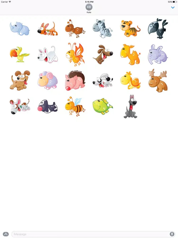 صور Cute Animals Sticker - DHS Pack 01 iPad 