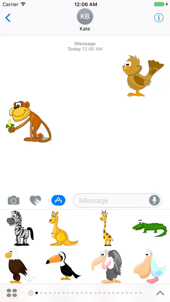 Tangkapan layar Big Set Cute Animals Sticker for iMessage #3
