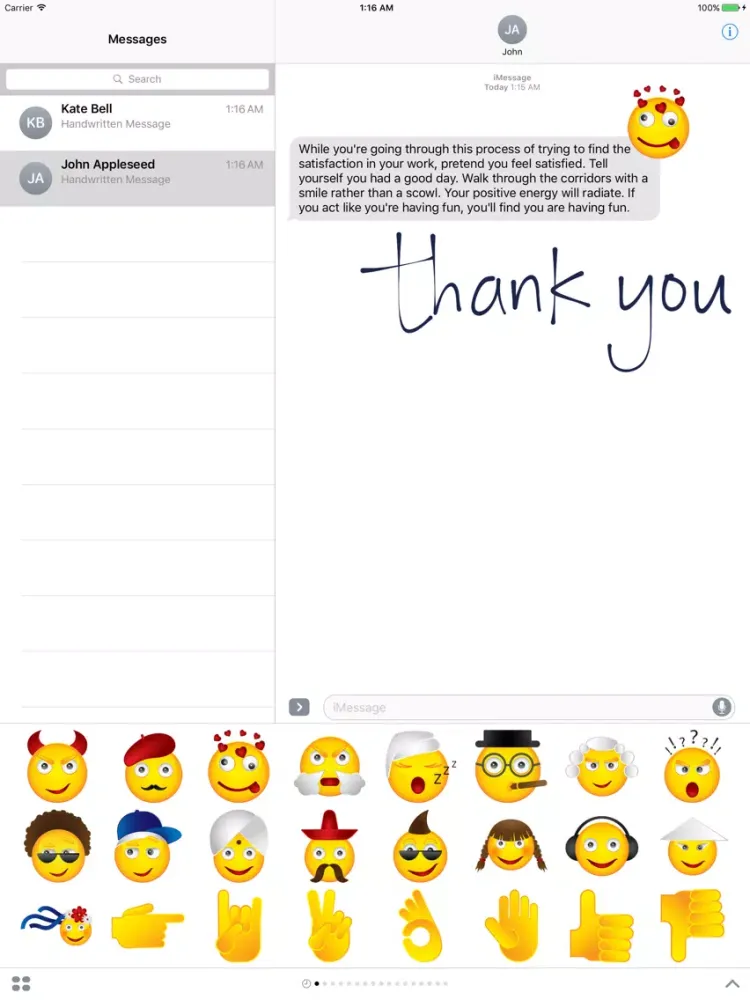 Cute Emotions - Cute Emoji for iMessage iPad  Screenshots