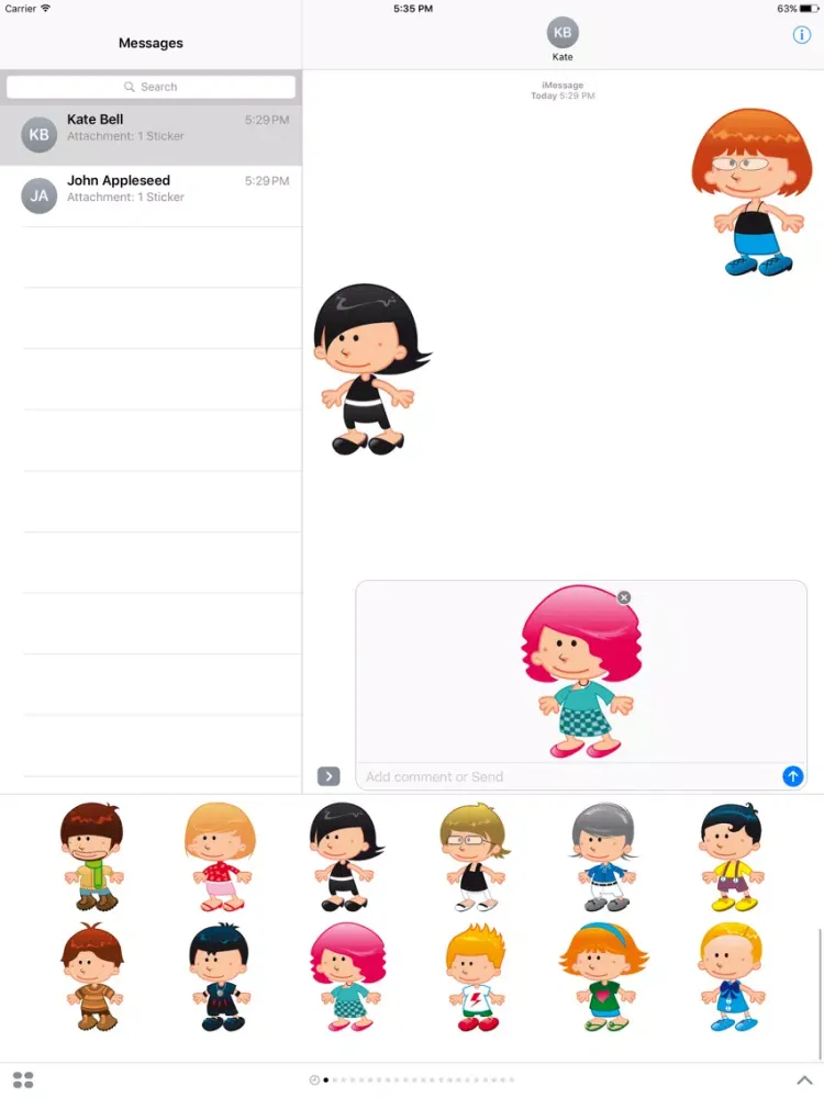 Capturas de pantalla de Cute Kids Sticker - DHS Pack 01 iPad 