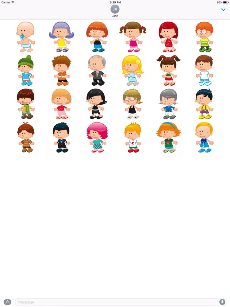 Capturas de pantalla de Cute Kids Sticker - DHS Pack 01 iPad 