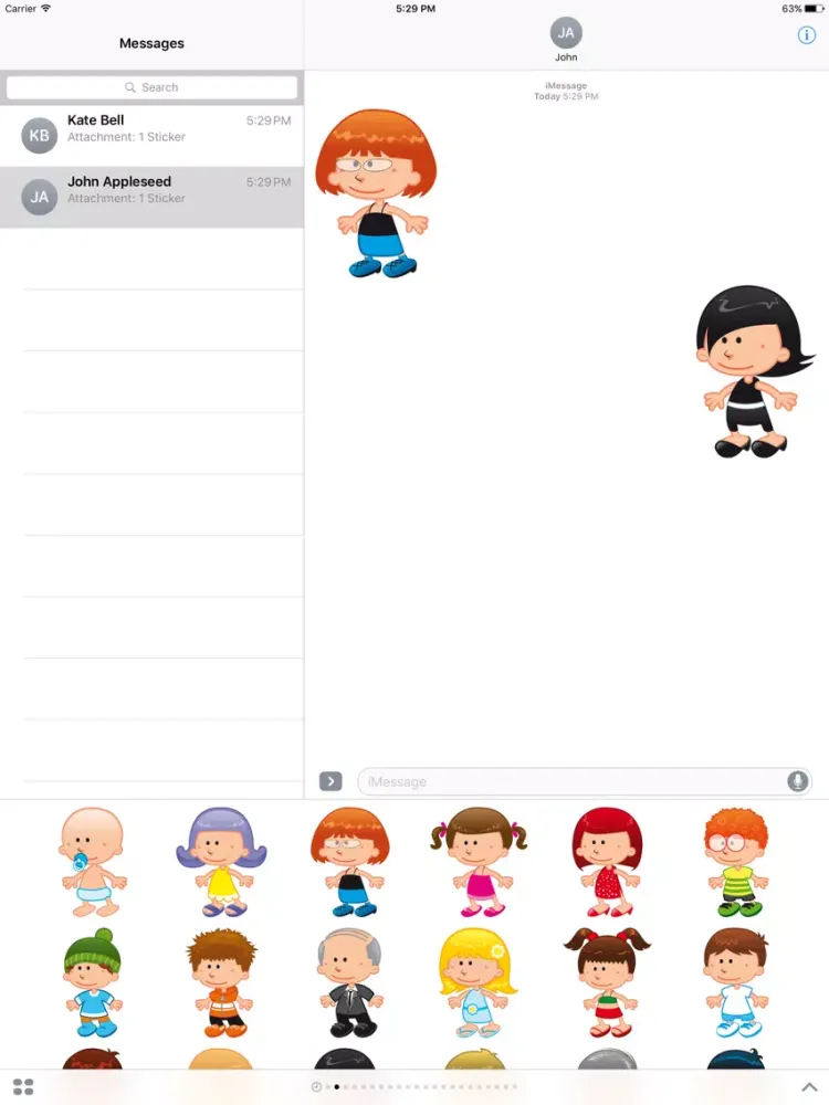 Capturas de pantalla de Cute Kids Sticker - DHS Pack 01 iPad 